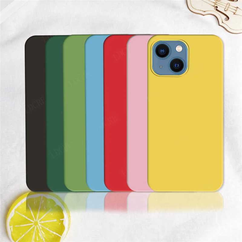 

For Cover iPhone 13 Case For iPhone 13 Capas Ultra-thin Phone Bumper Shockproof TPU Candy Coulor Soft Case For iPhone 13 Fundas