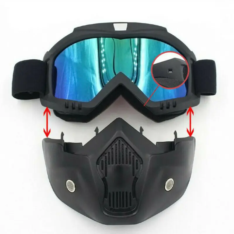 

Men Women Windproof Motocross Protective Glasses Safety Goggles Ski Snowboard Mask Snowmobile Skiing Goggles with Mouth Filter