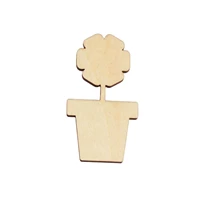 flower shape mascot laser cut christmas decorations silhouette blank unpainted 25 pieces wooden shape 0927