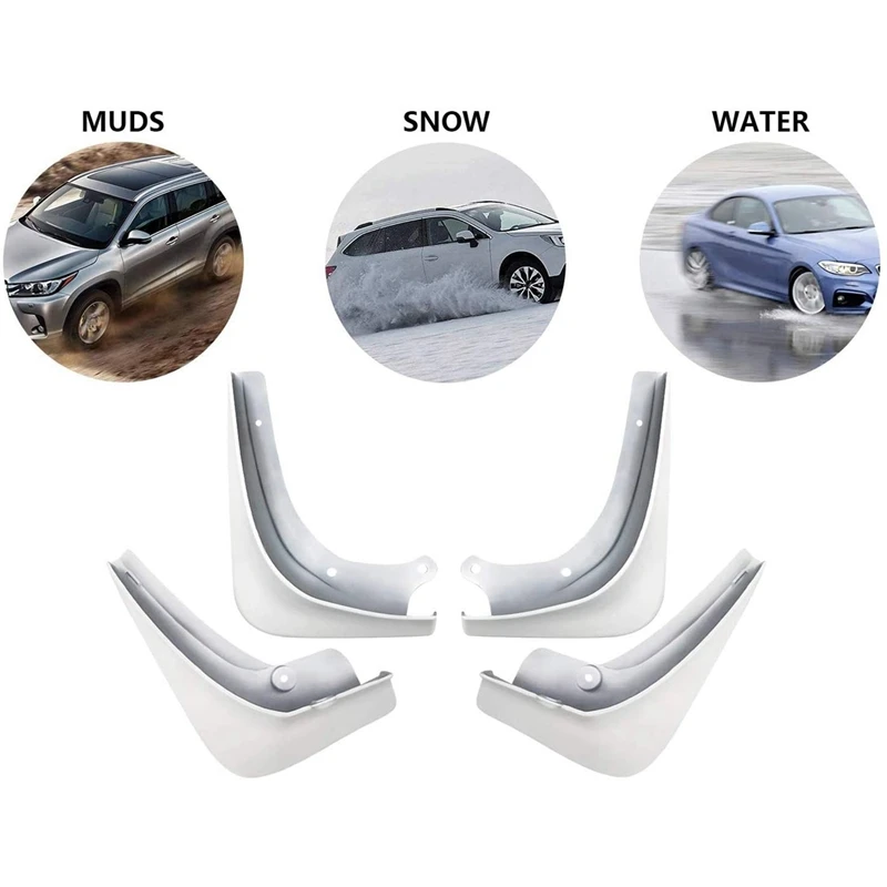 4 шт. автомобиля Fender спереди и сзади колесный брызговик для Tesla модель