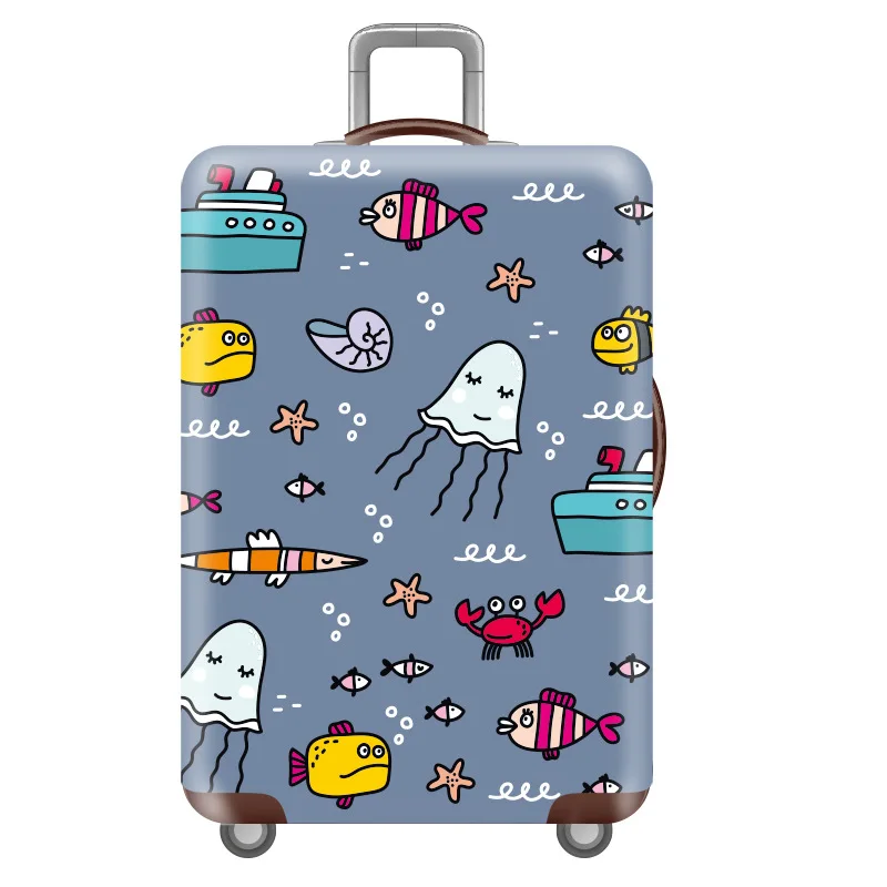 13 Luggage cover Эластичный Чехол для багажа для путешествий с цветочным узором, Защитные чехлы для багажа, уплотненный чехол для чемодана 18-32 дюйма, аксессуары для путешествий - Цвет: 13 Luggage cover