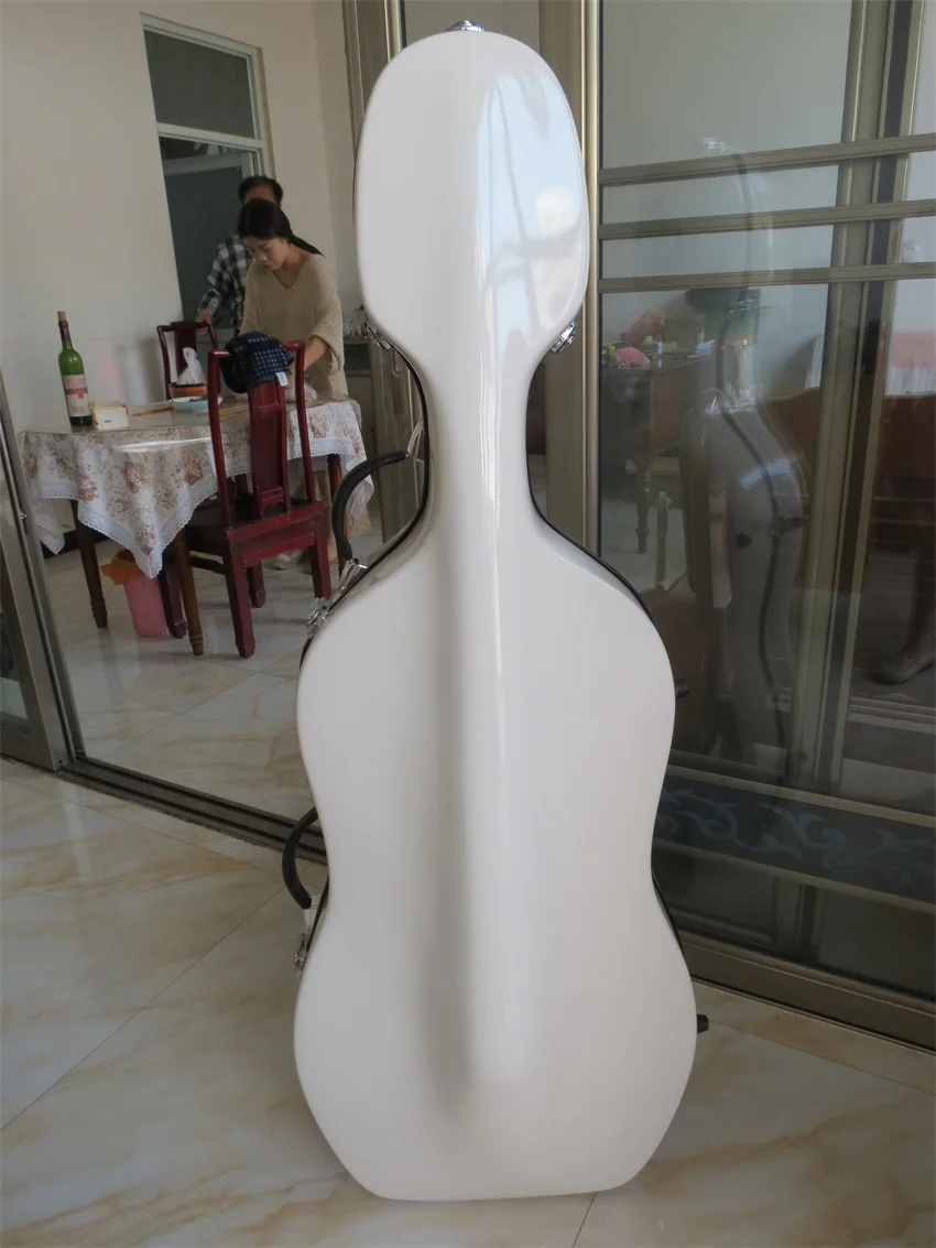 Отличный 4/4 белый Стекловолоконный Виолончель Жесткий Чехол w/wheells|Виолончель| |