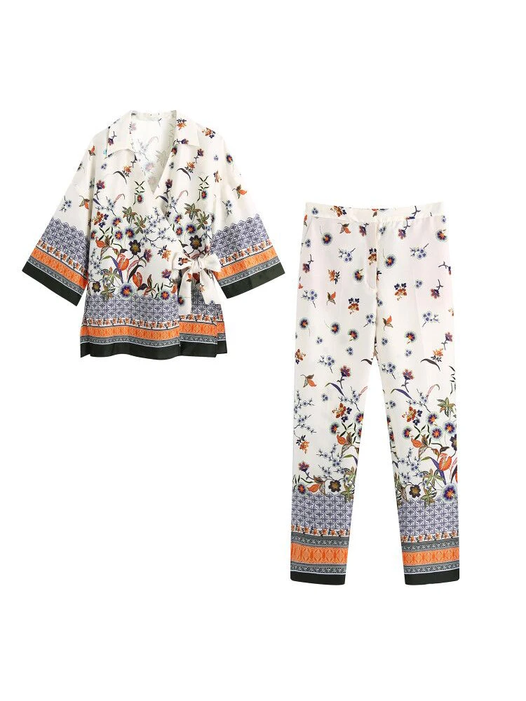 

JC·KILIG 2021 New Printed Kimono Shirt and Trousers B1631
