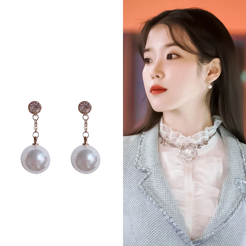 Серебряные иглы Deluxe Hotel Zhang manyue те же Серьги Южная Корея IU Li Zhien темпераментные с