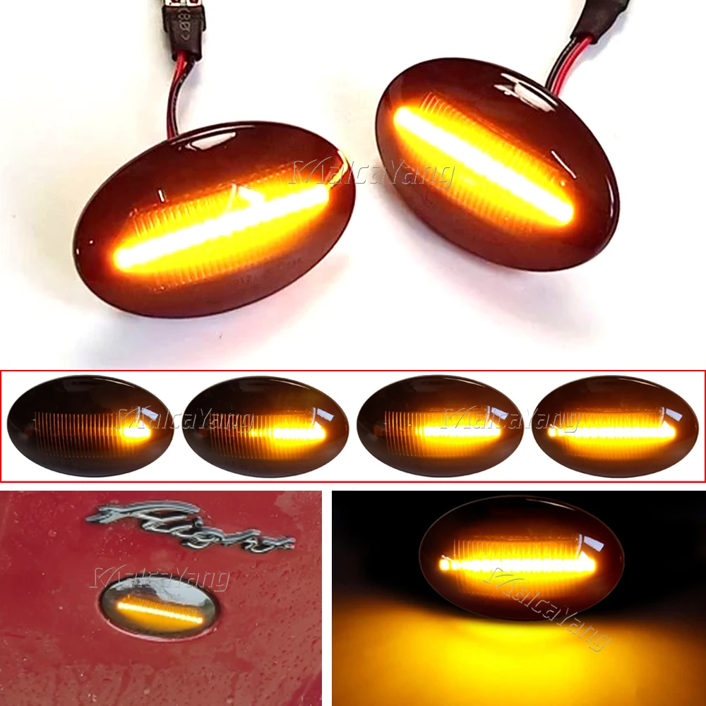 

Dynamic LED Fender turn signal Light Side Marker For Ford Fiesta III IV MK3 MK4 19902000 2001 KA Mondeo I Transit Tourneo
