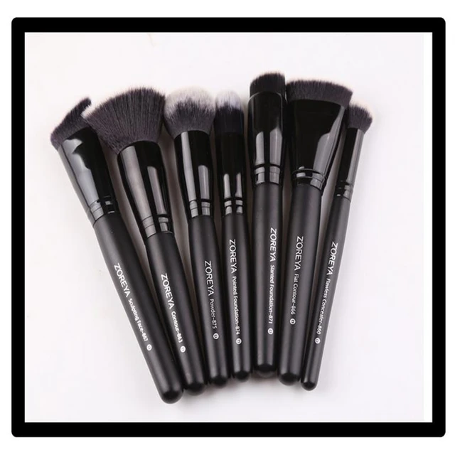 ZOREYA 15 Types Black Makeup Brushes Eye Face Cosmetic Foundation Powder Blush Eyeshadow Kabuki Blending Make up Brush Beauty To 4
