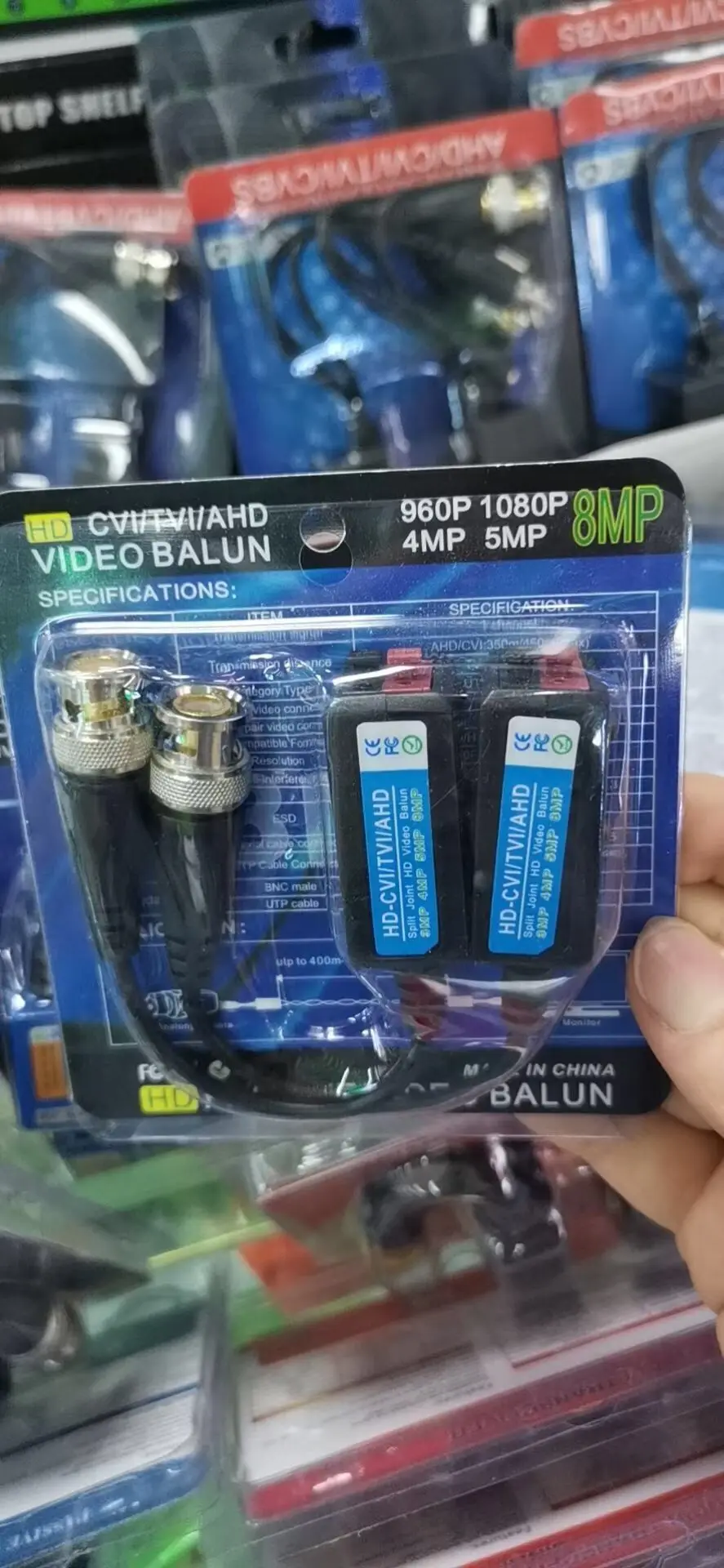 Переходник BNC к CAT5 CAT6 UTP для видеонаблюдения HD TVI 1080P 4MP 5MP 8MP 4K 10 шт. в упаковке |