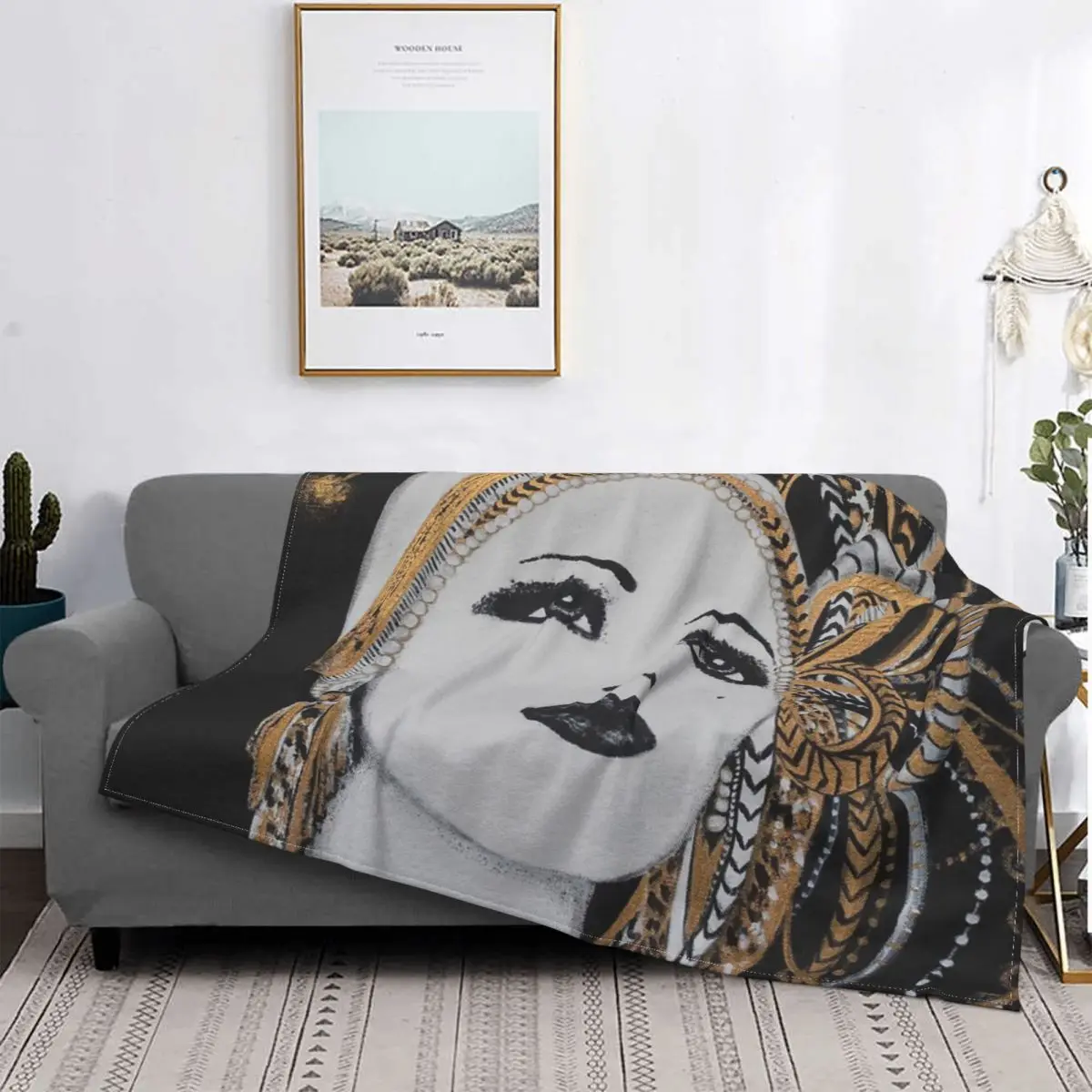 

Manta de Beauty de oro Art Deco para cama, edredones a cuadros de Anime, manta de verano, Colcha para cama