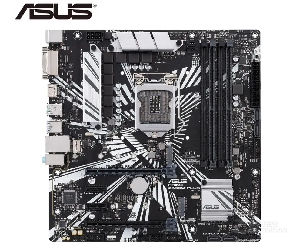 Verkaufen Verwendet Original Motherboard Für ASUS PRIME Z390M-PLUS Für Intel LGA 1151 DDR4 I3 I5 I7 USB 2,0 USB 3,0 USB 3,1 Mainboard