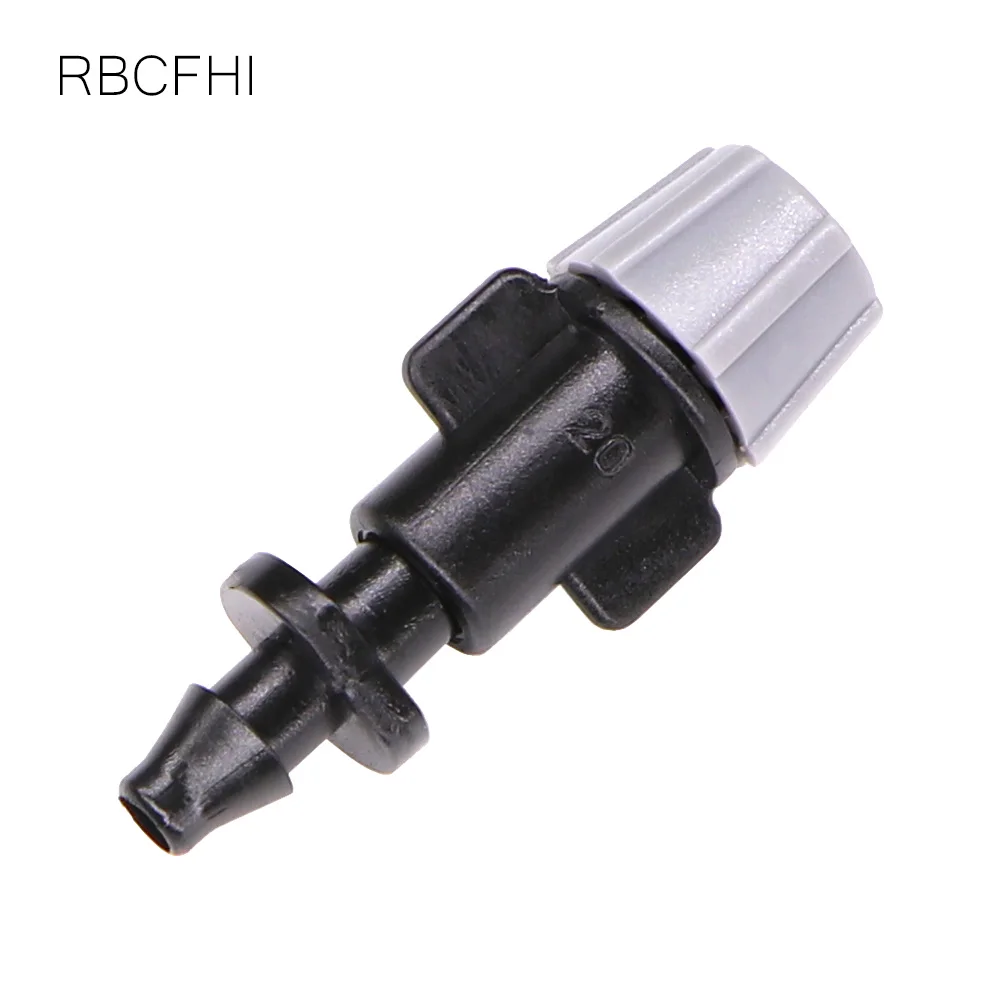 

RBCFHl 100PCS Garden Water Irrigation Gray Micro Misting Spray Cooling Sprinkler With 1/4" Single Barb Atomizing Nozzle