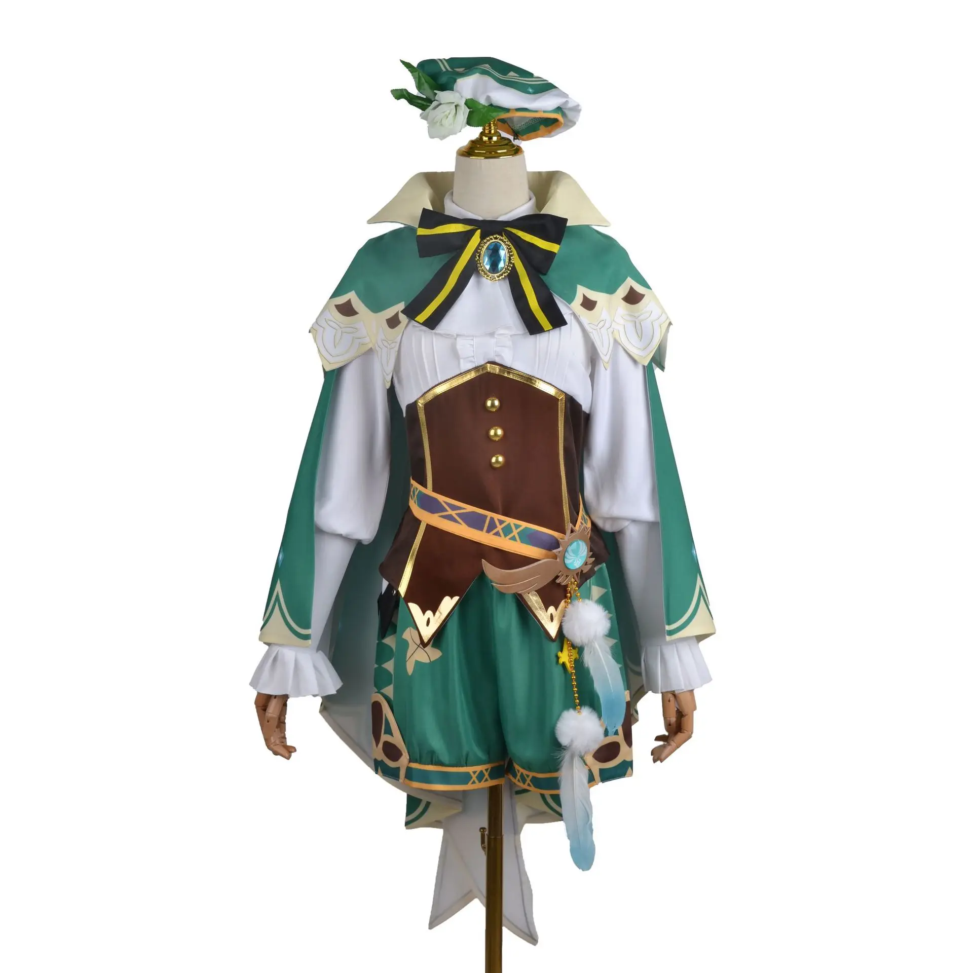 Genshin Impact Venti Cosplay Costume Wig God Of Wind Barbatos Women Game Uniform Suit Full Set Halloween Carnival Clothing |