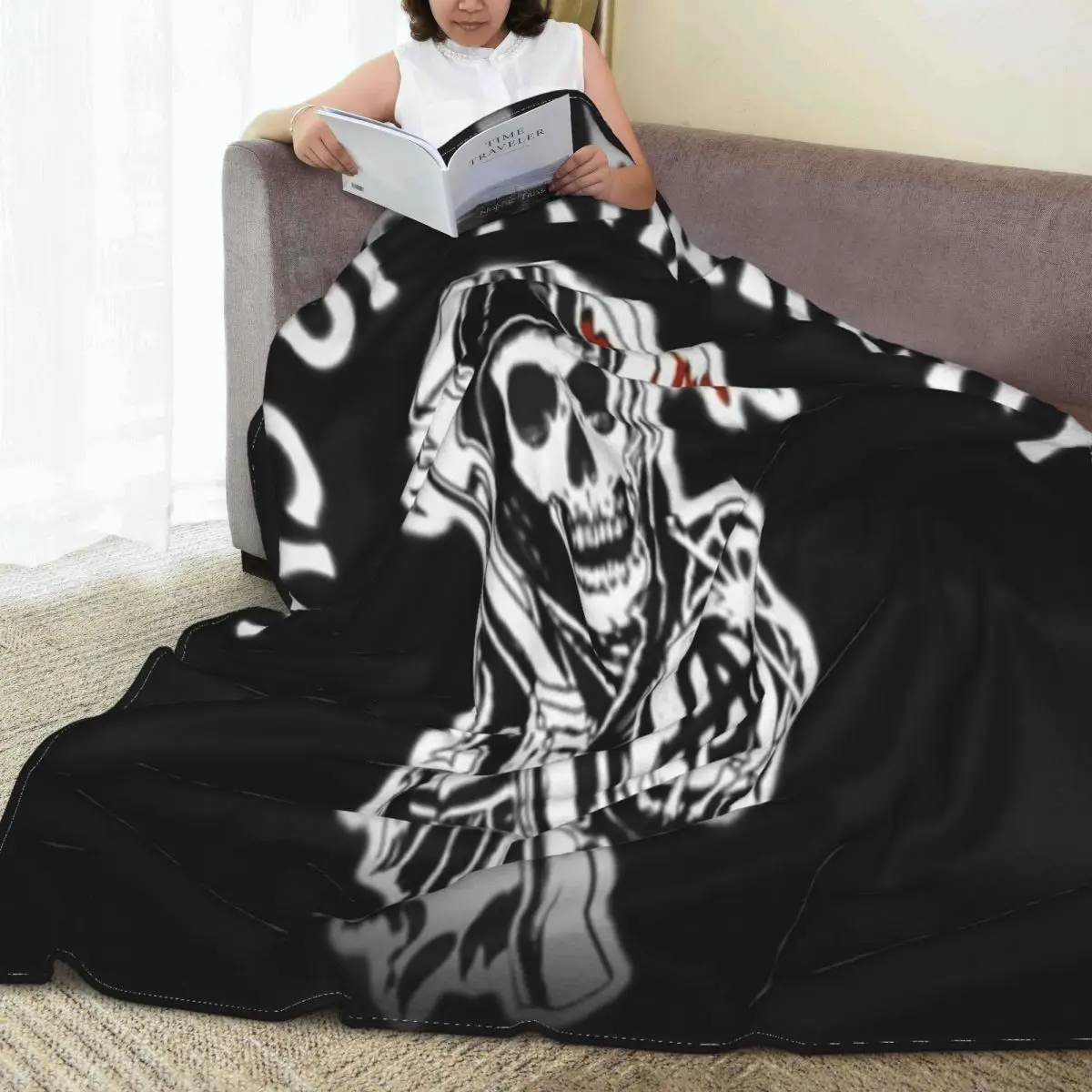 

2027 одеяло Сын анархии, покрывало для кровати, клетчатое покрывало с капюшоном, утяжеленное одеяло