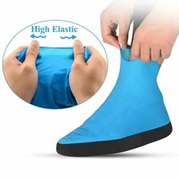 1pair anti rain emulsion shoe cover portable thick sole waterproof foot wear reusable travel accessories protective outdoor