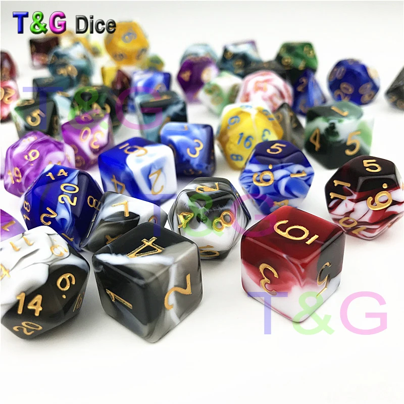 Прозрачный фиолетовый и белый цвет кости D4 D20 для d & игры|colored dice|dice colorwhite dice |