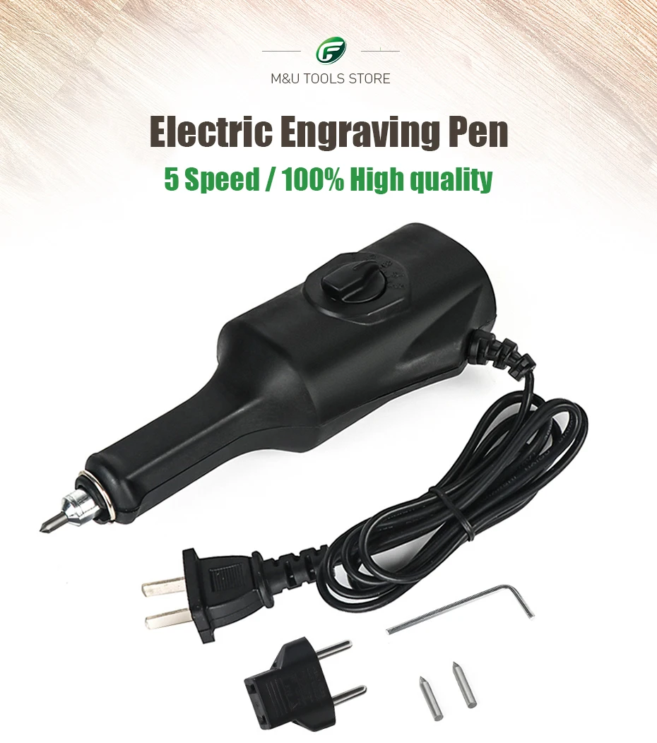 5 Speeds Electric Engraver Engraving Carving Pen Plotter Machine Chisel Tips On Metal Wood Glass Plastic Ceramics Stone Surface