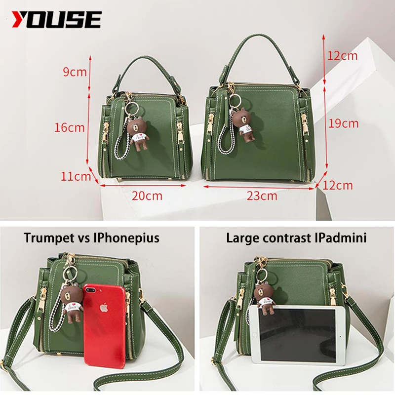 Женская сумка YOUSE 2020 дикая модная из искусственной кожи Диагональная Сумка