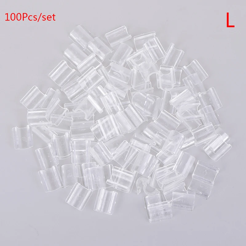 Transparent L 100 шт. эластичная резинка для волос, пряжки для женщин и девушек, сделай сам, лента для волос, галстук, Круглый бант, аксессуары, парикмахерский инструмент, разъем - Цвет: Transparent L