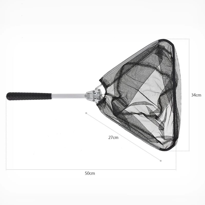 

Aluminum Alloy Triangle Retractable Fishing Net Telescoping Foldable Landing Net Pole Folding Landing Net For Fly Fishing