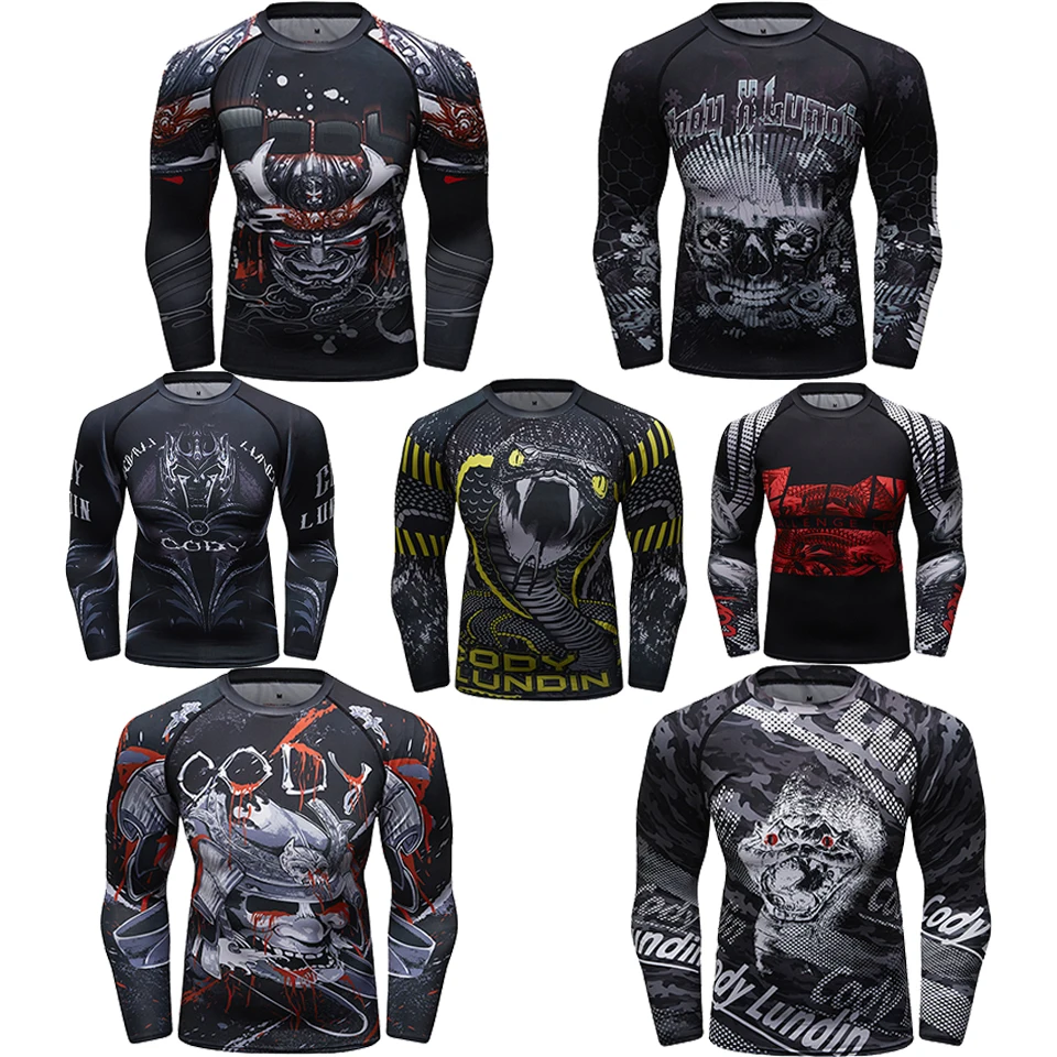 

Rashguard male mma T-Shirt Men Breathable Muay Thai BJJ gi Jiu Jitsu Rash Guard T-shirts Boxeo Fightwear Training Gym Tees