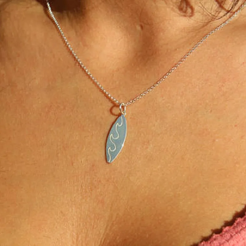 Surfboard Necklace For Women Dainty I Love Surfer Pendant | Украшения и аксессуары