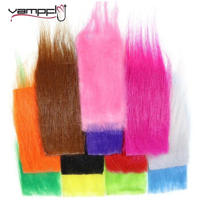 Set Long Craft Fur Artificial Hair Synthetic Fibre Fly Tying Material For Salmon Pike Streamer Fly