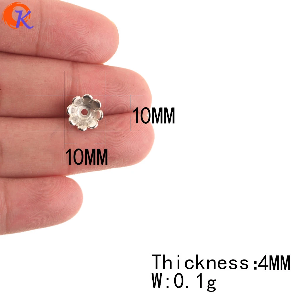 Акриловые бусины Cordial Design 10 мм 1000 шт./фурнитура для сережек/форма цветка/родиевое