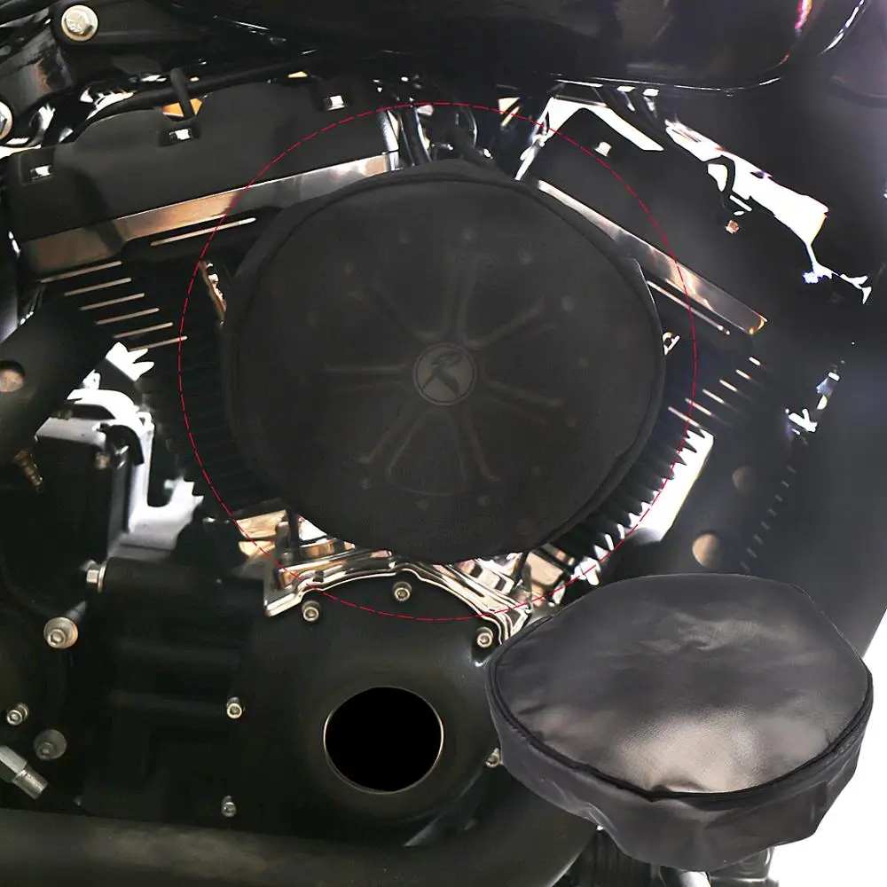 

Черные Водонепроницаемые дождевые носки для Harley Touring Sportster 883 1200 Softail Dyna Road King Electra Glide, комплект для очистки воздушного фильтра