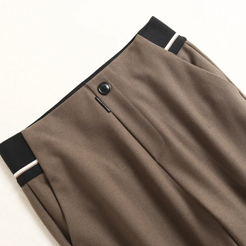 Women's Solid Pants Autumn New Pocket Pencil Pants Office Lady Ankle-Length Pants Zipper High waist fall 2020 women clothing