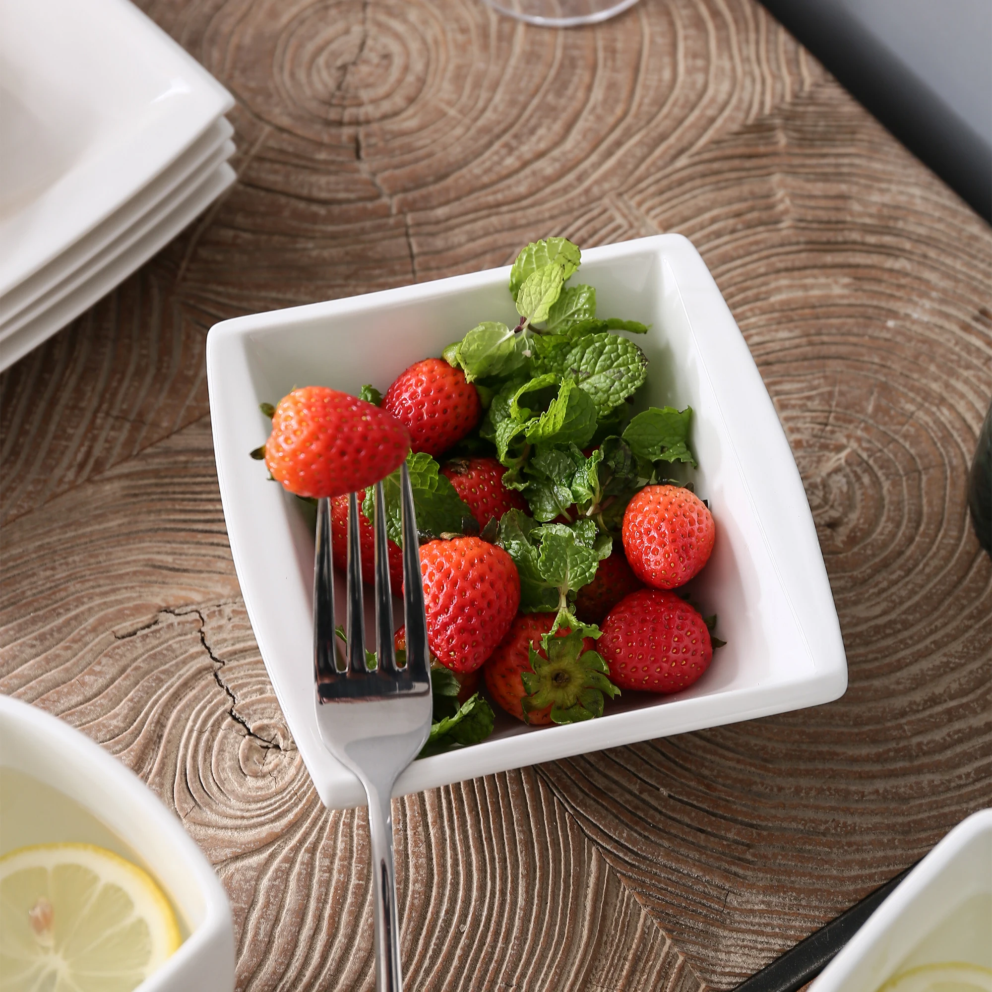 6 шт. фарфоровые керамические миски для салата и супа MALACASA Blance 5 75 дюйма слоновая