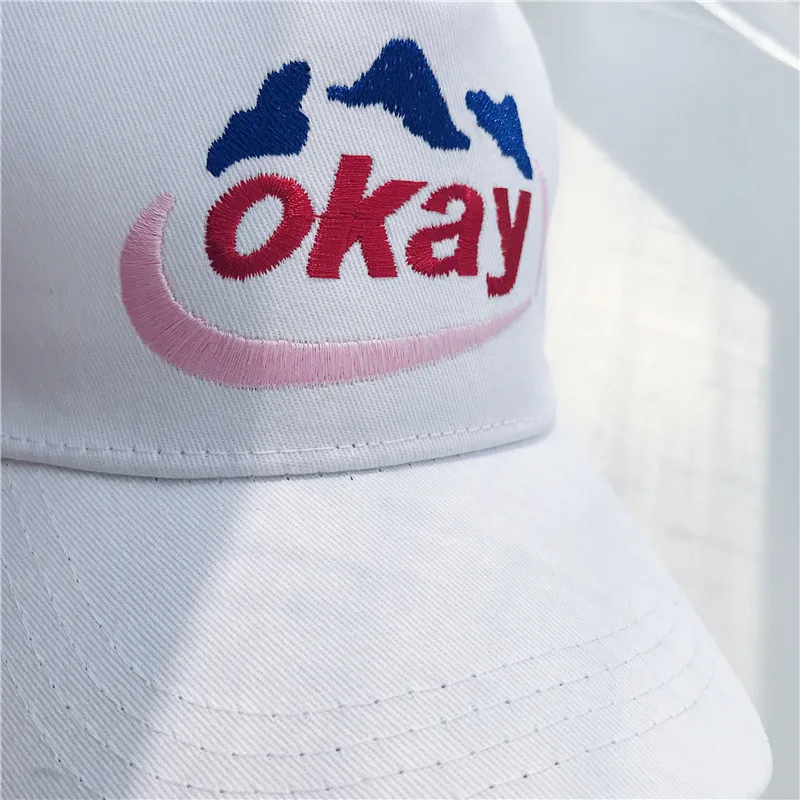Бейсболка с вышивкой надписи ок мужская модная хлопковая бейсболка для