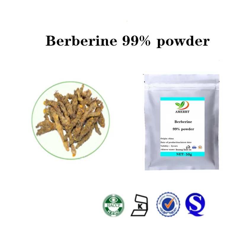 

ISO organic Berberine Extract 99% Powder Berberine HCL Control Blood Sugar,Supports Cardiovascular,Supports Mental and Brain