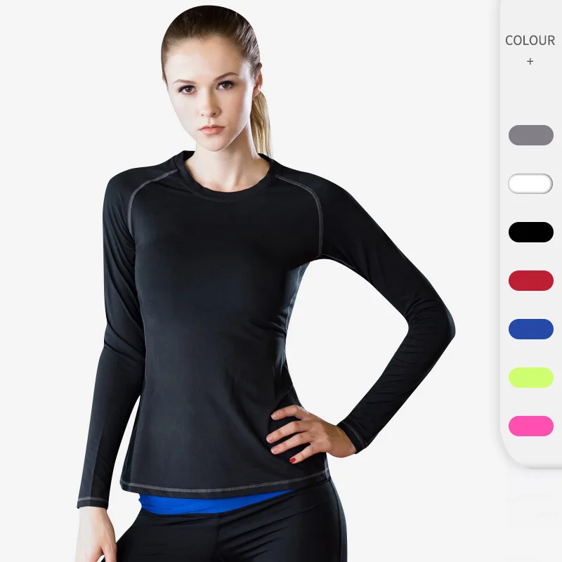 

Running T-Shirts For Women Gym Casual Yoga wear Yoga Shirts Long Sleeve Workout Tops Fitness Sport Training Sportswear