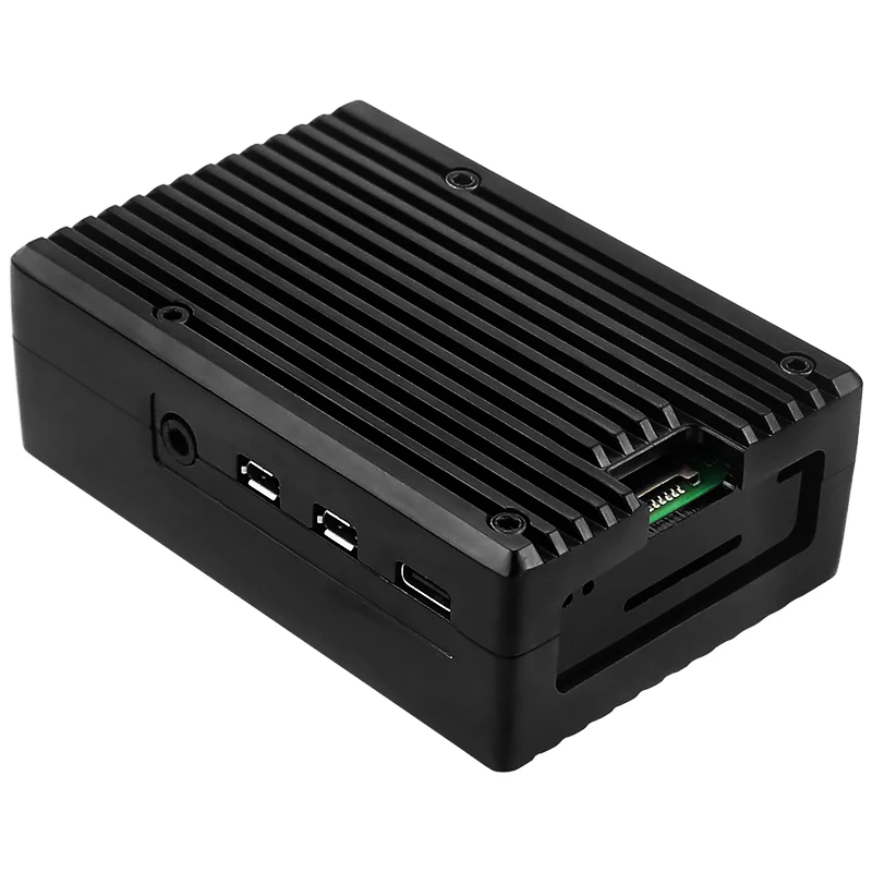 

Новый черный ЧПУ Алюминий сплав чехол корпус чехол для Raspberry Pi 4 2510 двойной вентилятор охлаждения для Raspberry Pi 4