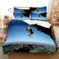rock climbing bedding 3 piece digital printing cartoon plain weave craft for north america and europe bedding set queen