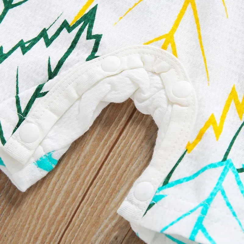 

Fashion Newborn Baby Boy Clothes Cotton Letter Leaf Print Short Sleeve Baby Romper Summer Soft Colorful Baby Girl Bodysuit 0-18M