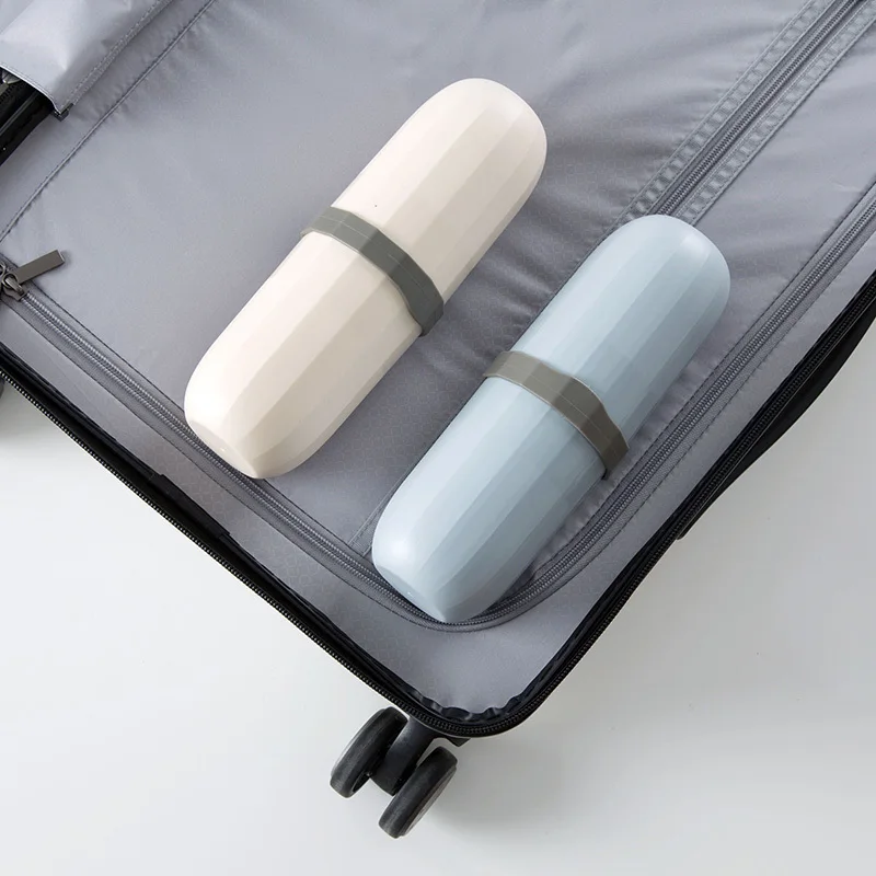 

Portable Toothbrush Holder Travel Toothpaste Storage Case Box Organizer Household Storage Cup Outdoor Holder Bathroom Accessory