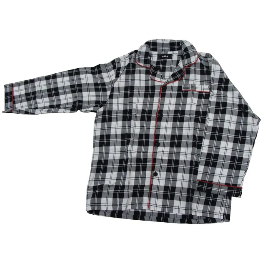 

Skiblue Sleepwear 100% Cotton Pijama for Men Plaid Autumn Winter Sleepwear Pajamas Pyjamas Set 2XL Casual Striped Male