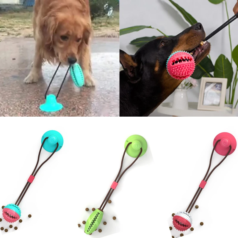 Интерактивные игрушки для собак с присоской жевательная игрушка мяч чистки