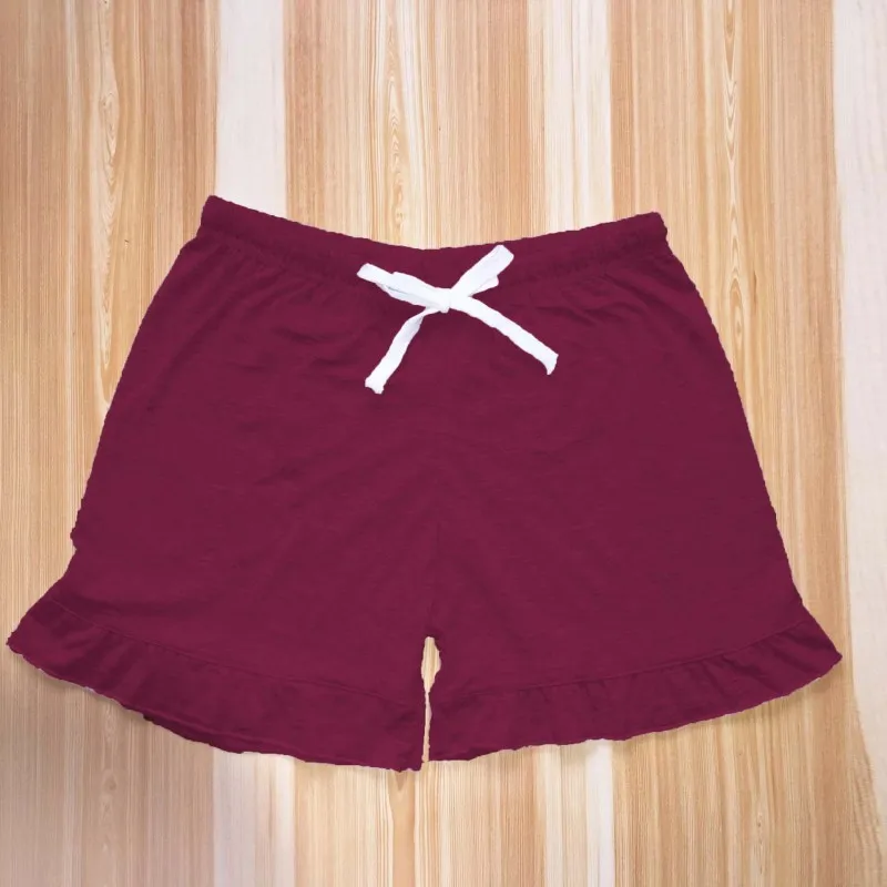 Wine red Женские черные свободные кружевные тонкие однотонные хлопковые шорты для тренировок женские летние тонкие шорты для отдыха - Цвет: Wine red