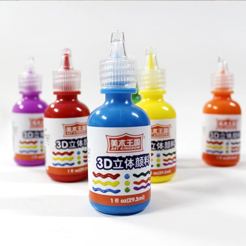 6/12 цветов набор акриловых 3D красок для рисования ткань краски одежда стеклянные