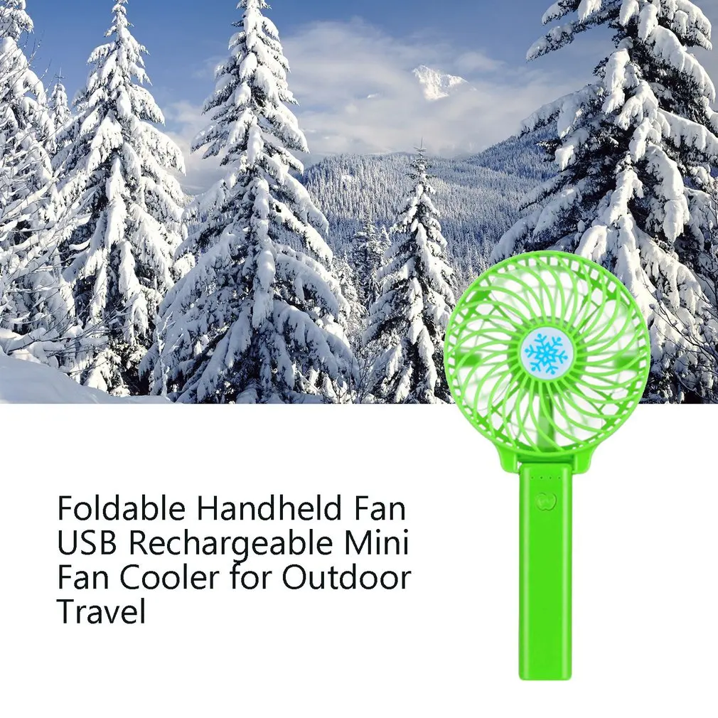 

Portable Hand Fan USB Rechargeable Foldable Handheld Mini Fan Cooler 3 Speed Adjustable Cooling Fan for Outdoor Travel