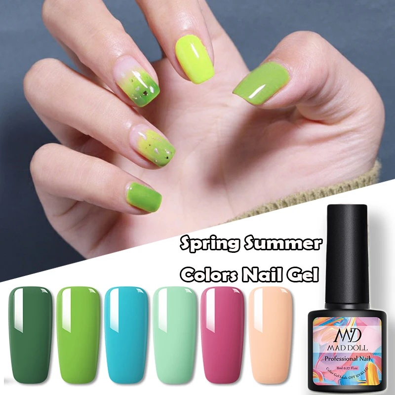 Гель-лак для ногтей MAD DOLL 8 мл УФ-Гель-лак светодиодный дизайна весны и лета |