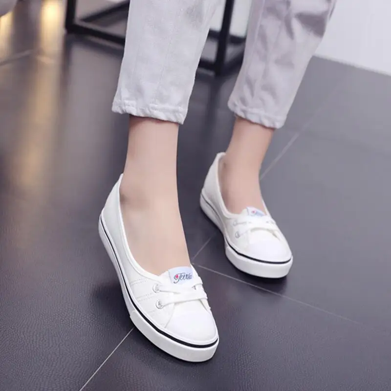

Spring Autumn Shoes Women Canvas Classics Designer Flats Casual Loafers Woman Boat Shoes Vulcanize High Quality Student Trainers