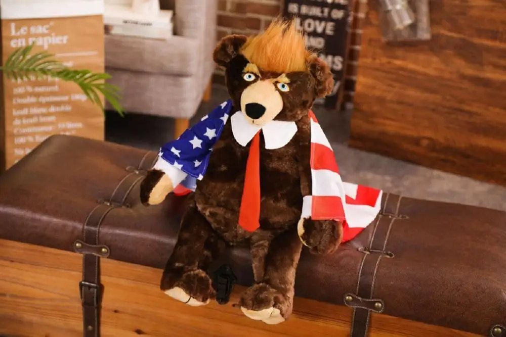 Забавные плюшевые игрушки Дональд Трамп 60 см набивные Trumpy Bear классный президент