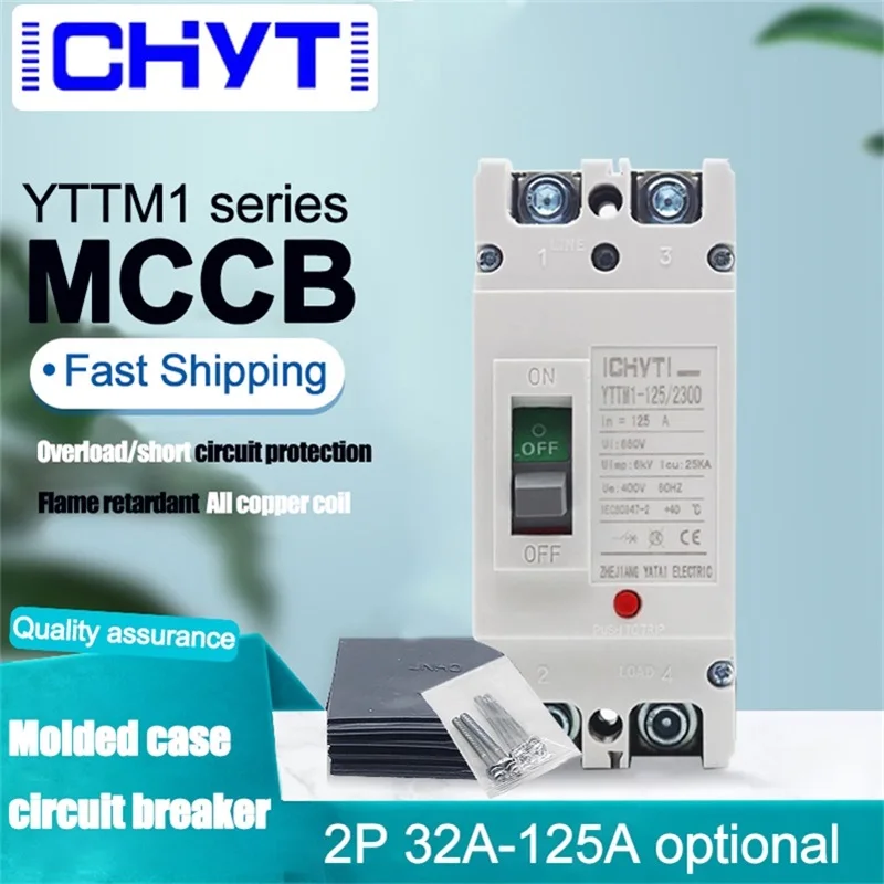 ICHYTI YTTMI-125/2300 Литой чехол автоматический выключатель 2P 400V 32A 40A 63A 80A 100A 125A MCCB главный