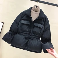 women winter basic jackets parkas 2021 fashion thick warm lantern sleeve tops jackets slim jackets for female parka harajuku