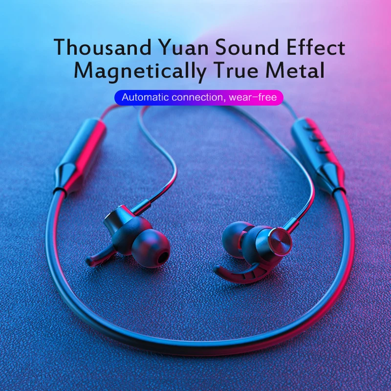 Bluetooth 5 0 TWS наушники с шейным ободом беспроводные стерео спортивные магнитные для