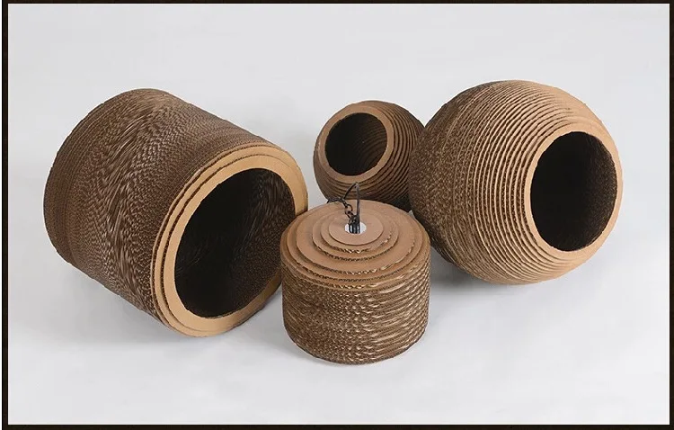 

Creative Vintage Rural Cardboard Paper Ball Honeycomb Lamp Bra Loft Warm Light Lantern Pendant Lights For Home Bar Bedroom Decor