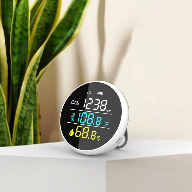 

DM1309 Desktop Wall-Mounted Carbon Dioxide Detector, CO2 Temperature and Humidity Detector, Air Quality Detector