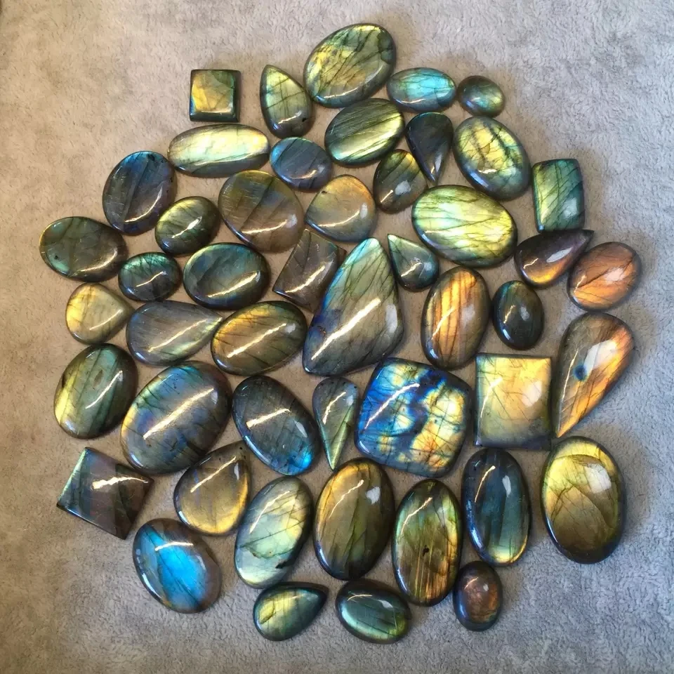 5 шт. 100% красивый натуральный тяжелый Лабрадорит Кристалл кабошон драгоценный